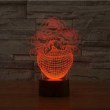 Flower Vase 3D Illusion Lamp