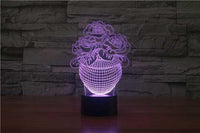 Flower Vase 3D Illusion Lamp