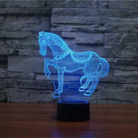 Galloping Horse 3D Illusion Lamp