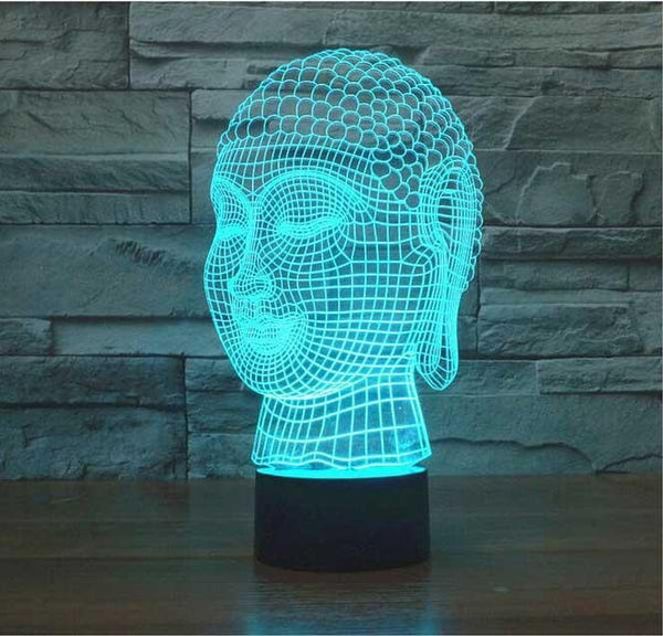 Gautama Buddha 3D Illusion Lamp