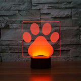 Dog Paw 3D Illusion Lamp