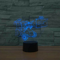 Excavator 3D Illusion Lamp