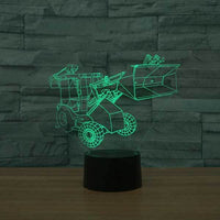 Excavator 3D Illusion Lamp